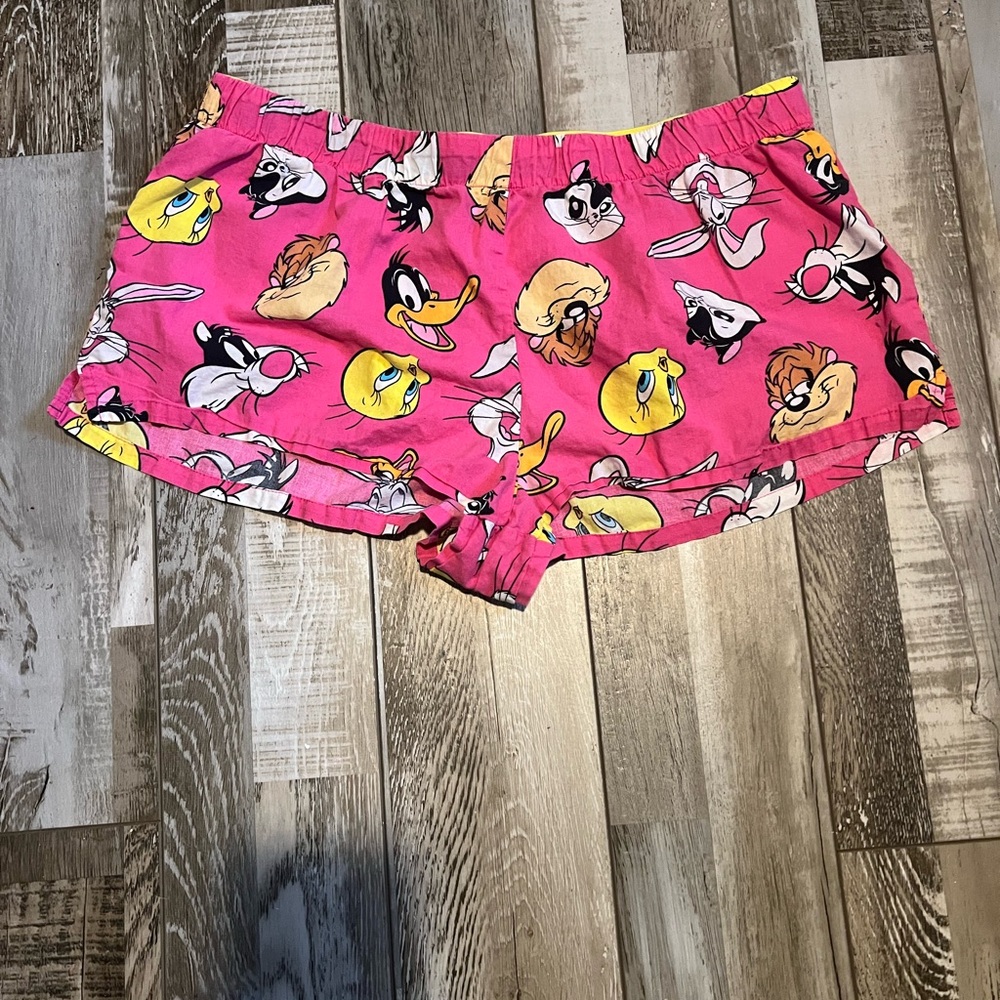 Warner Bros. Pink Cartoon Character Pajama Shorts